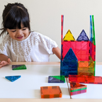 Magna-Tiles Classic Clear Colors 32 Piece Set for Creative Building and Artistic Play