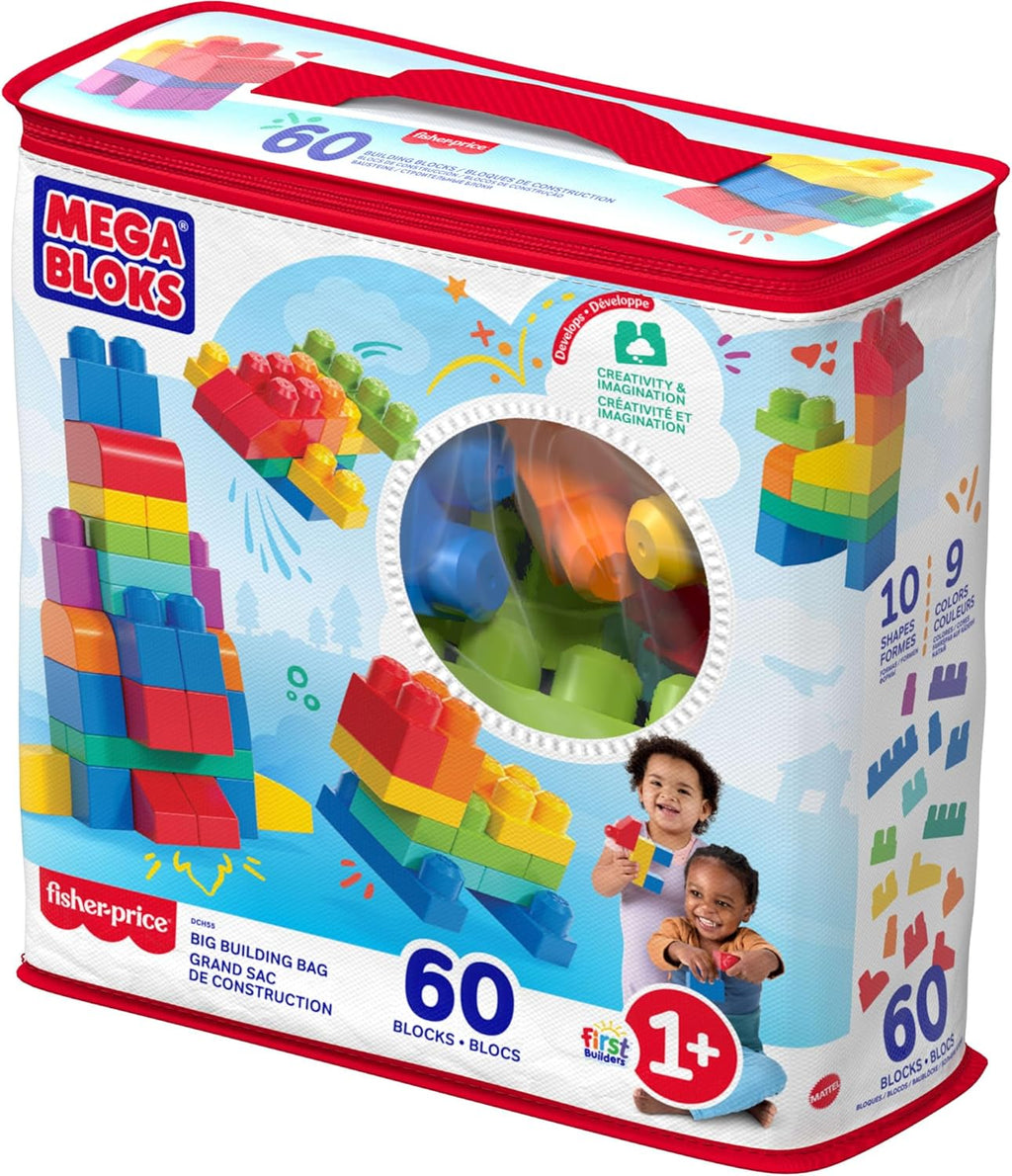 Mega Bloks First Builders Big Building Bag, 60pcs - Classic