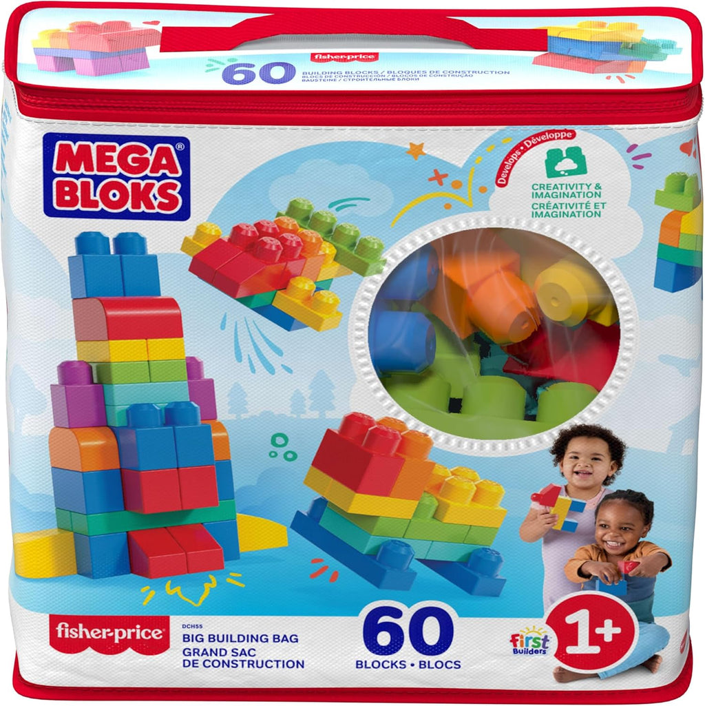 Mega Bloks First Builders Big Building Bag, 60pcs - Classic