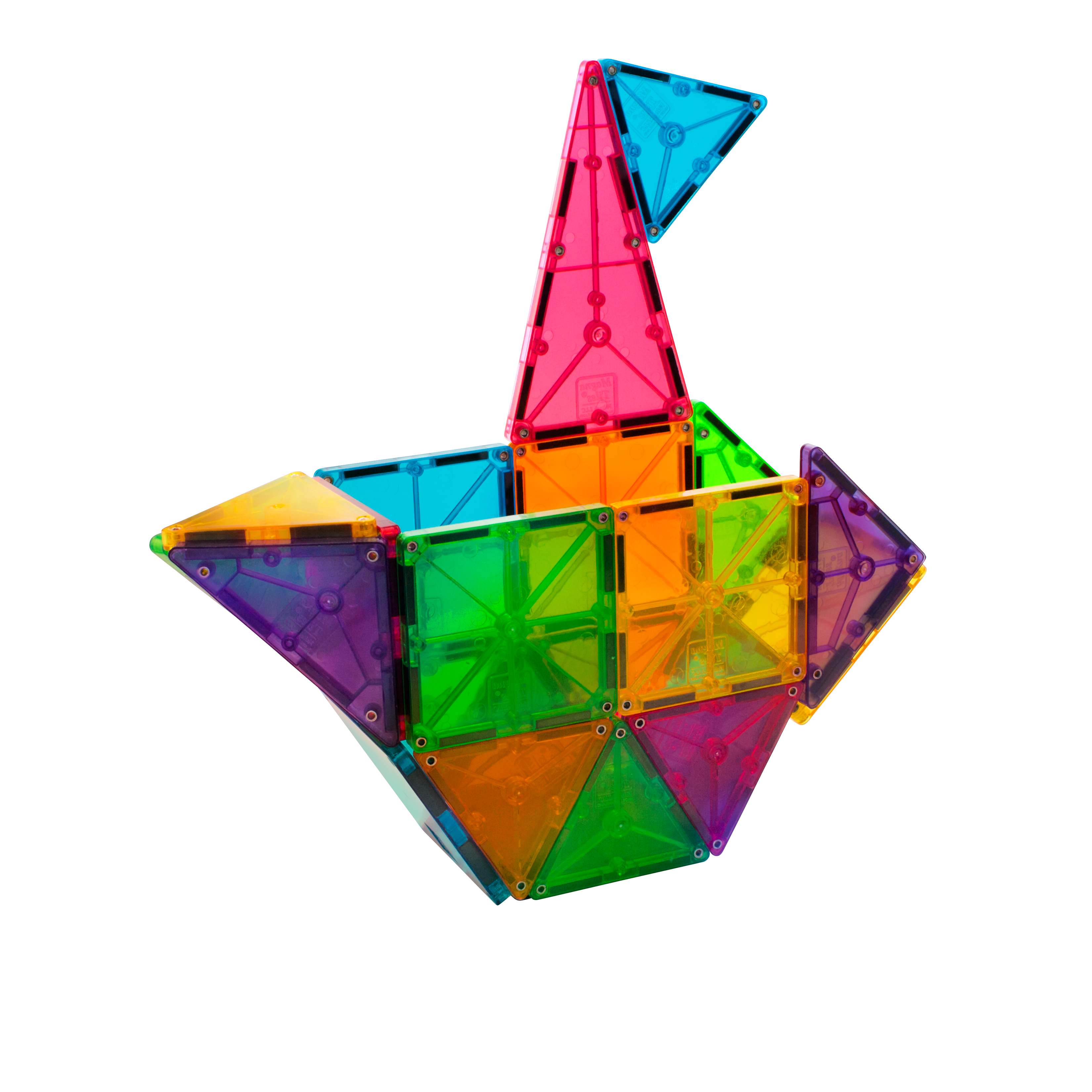 Magna-Tiles Classic Clear Colors 32 Piece Set for Creative Building and Artistic Play