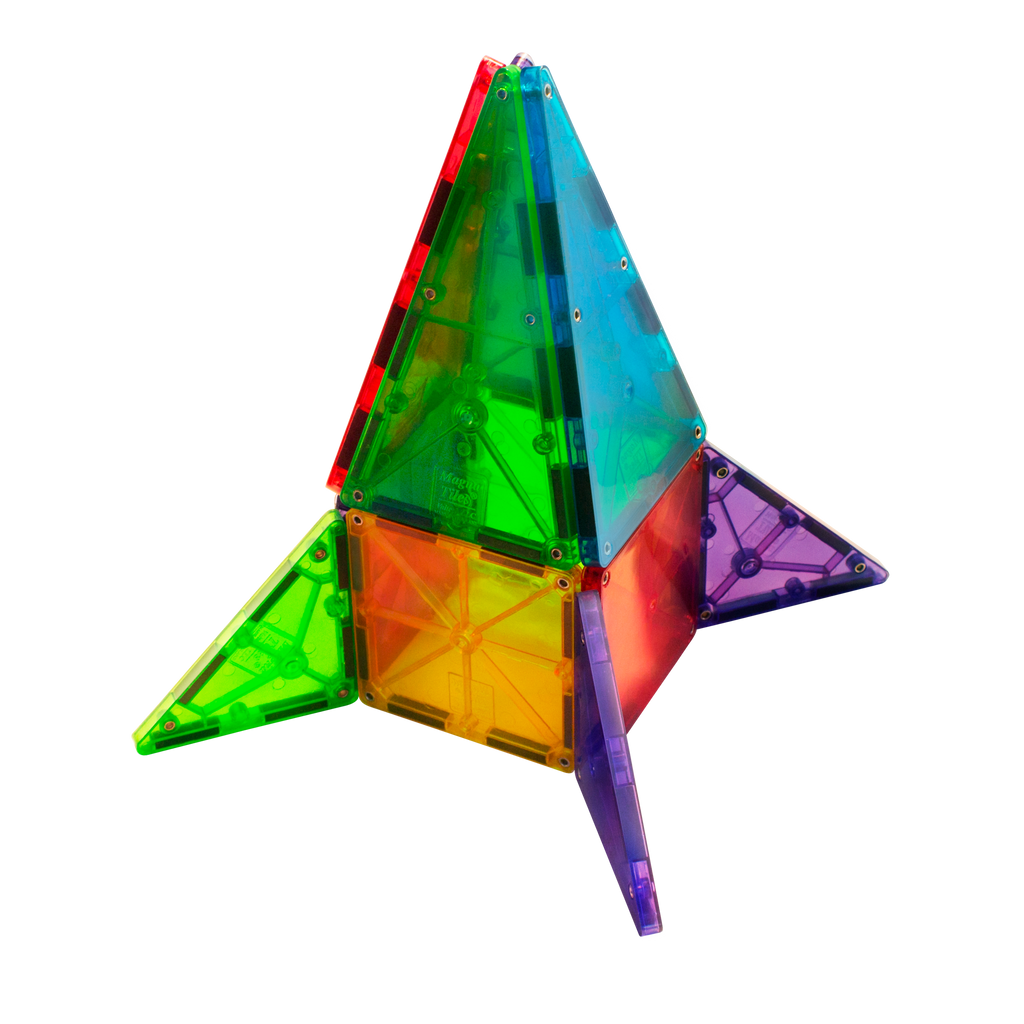 Magna-Tiles Classic Clear Colors 32 Piece Set for Creative Building and Artistic Play