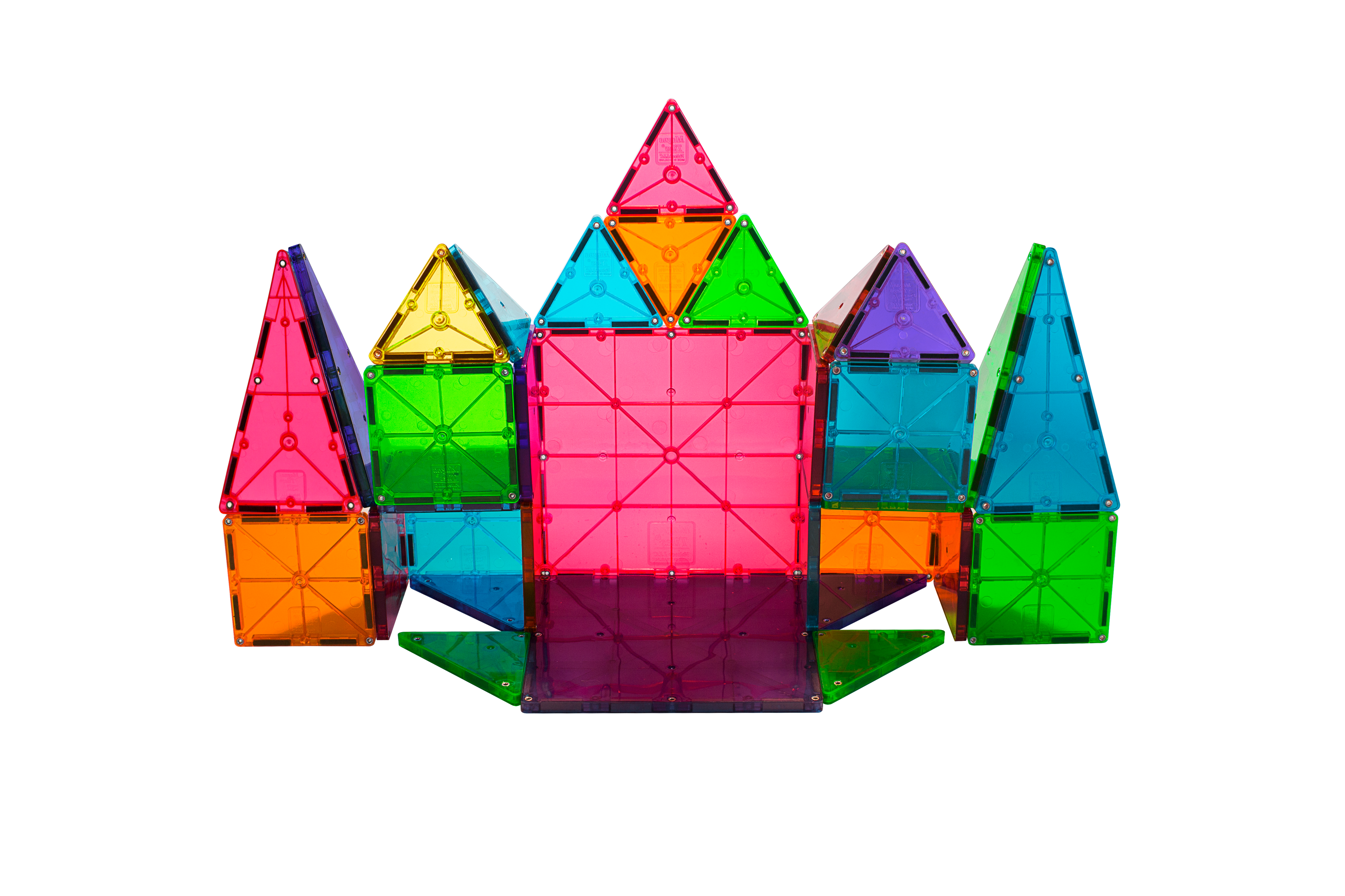 Magna-Tiles Classic Clear Colors 32 Piece Set for Creative Building and Artistic Play