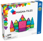 Magna-Tiles Classic Clear Colors 32 Piece Set for Creative Building and Artistic Play