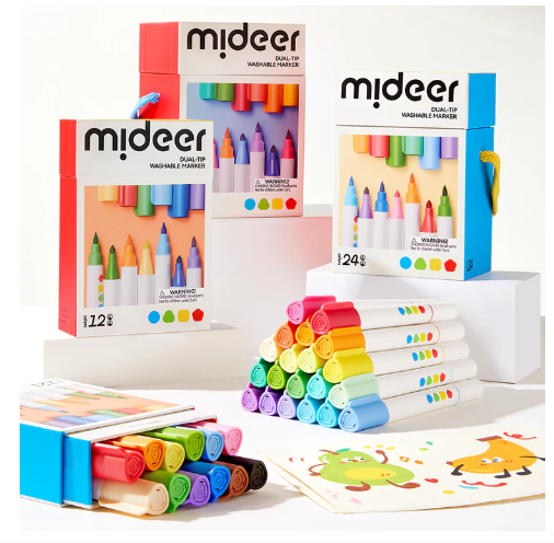 Mideer Dual-Tip Washable Marker 36 Colors