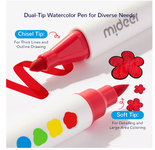 Mideer Dual-Tip Washable Marker 36 Colors
